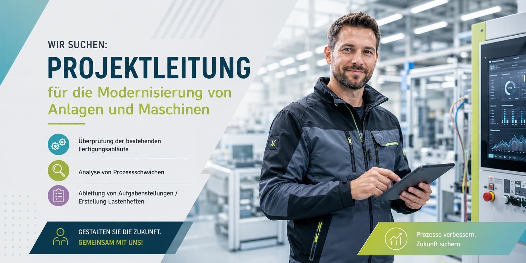Stellenangebot: Projektleiter für Anlagenmodernisierung (m/w/d) bei upgrade 4 you GmbH - Jetzt bewerben