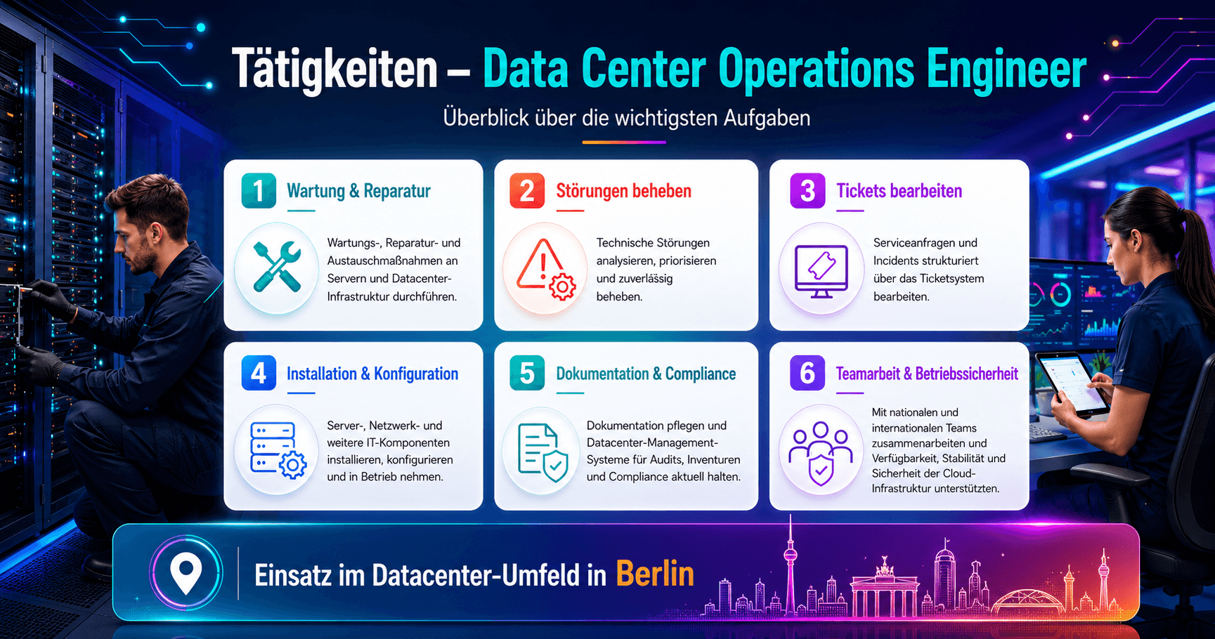 Stellenangebot: Data Center Operations Engineer (m/w/d) bei upgrade 4 you GmbH - Jetzt bewerben