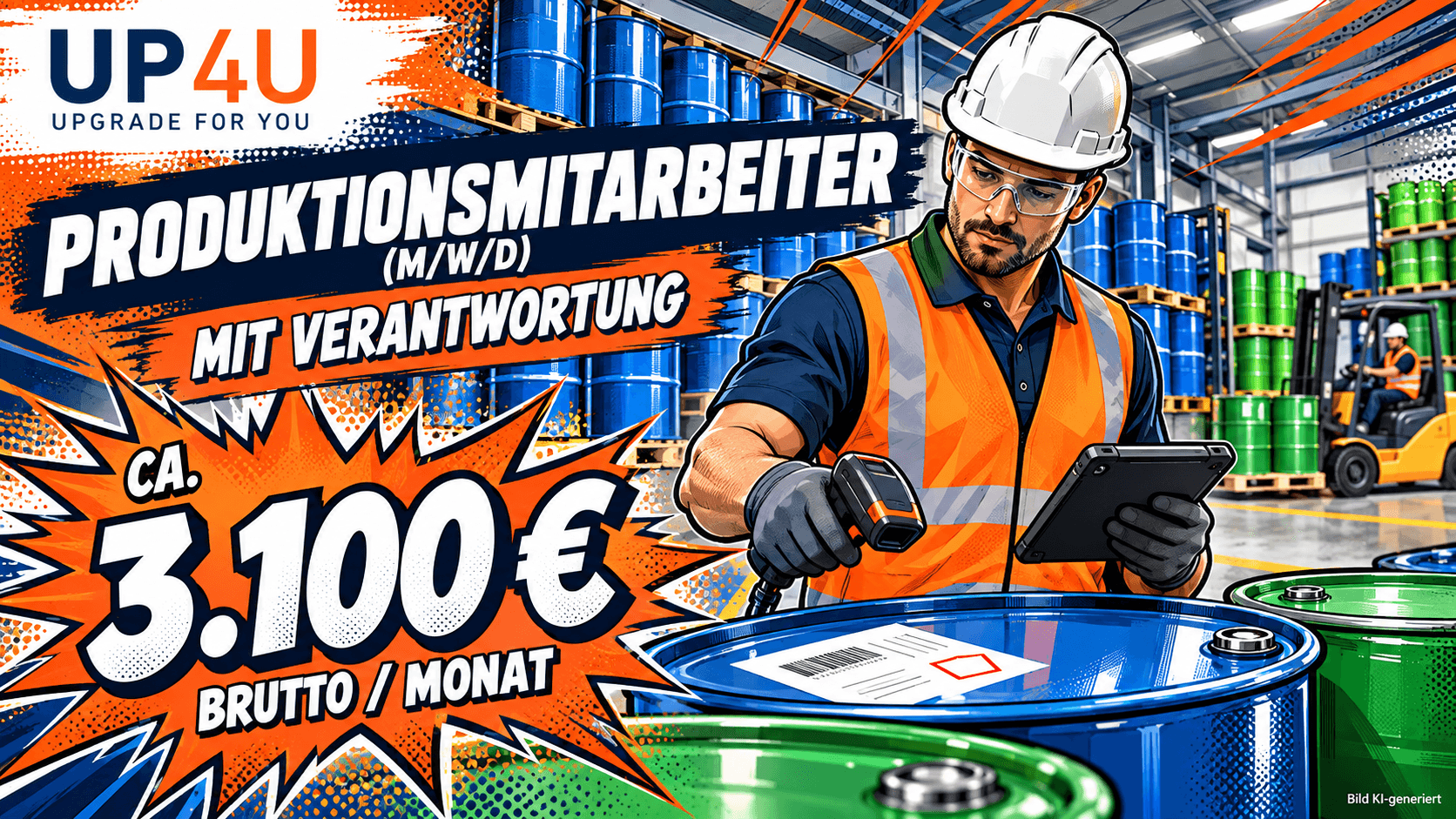Stellenangebot: Produktionsmitarbeiter (m/w/d) bei Upgrade4You GmbH - Jetzt bewerben